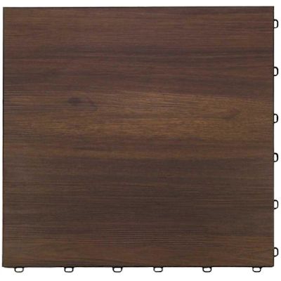 Swisstrax 15.75 in. x 15.75 in. Dark Oak Vinyl Trax 9-Tile Modular Flooring Pack (15.5 sq. ft./case)