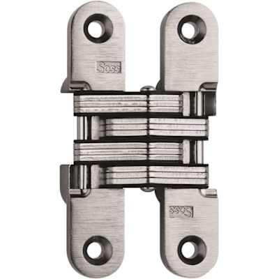 SOSS 3/4 in. 3 3/4 in. Satin Chrome Invisible Hinge