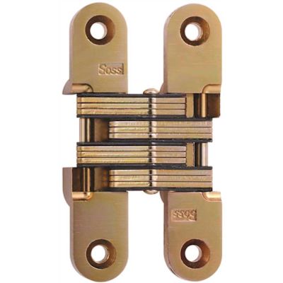 SOSS 3/4 in. x 3-3/4 in. Satin Brass Invisible Hinge