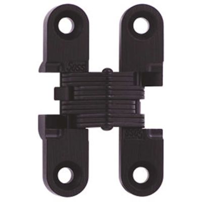 SOSS 3/8 in. x 1-11/16 in. Black E-Coat Steel Invisible Hinge (2-Pack)