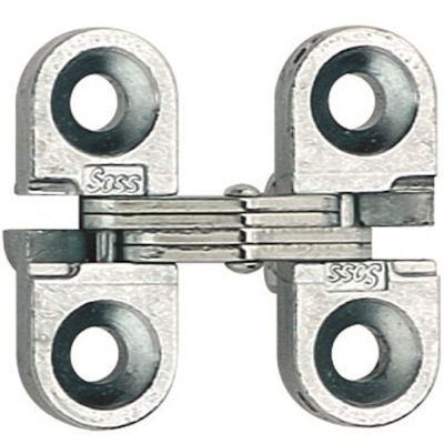 SOSS 3/8 in. x 1 in. Satin Chrome Invisible Hinge (2-Pack)
