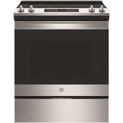 GE 30 in. 4 Burner Element Slide-In Electric Range in Stainless Steel with Self Clean