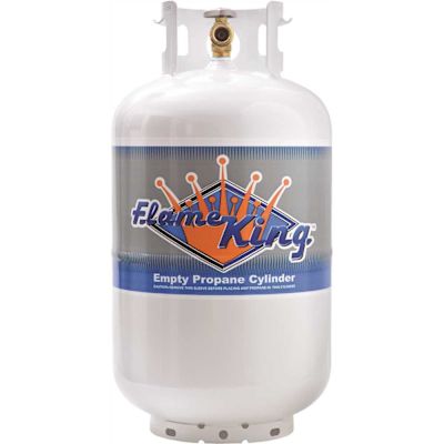 Flame King 30 lbs. Empty Propane Cylinder with Overfill Protection Device Valve