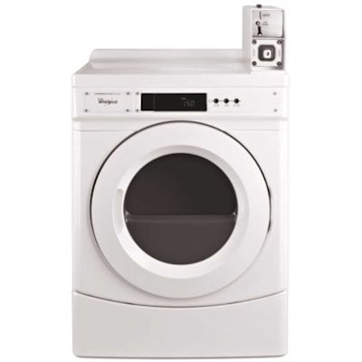 Whirlpool 6.7 cu. ft. 240 Volt White Commercial Electric Vented Dryer Coin Operated