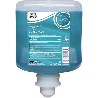 Deb 1 l Refresh Antibac Foam Hand Wash Green Tip Cartridge (6/Case)