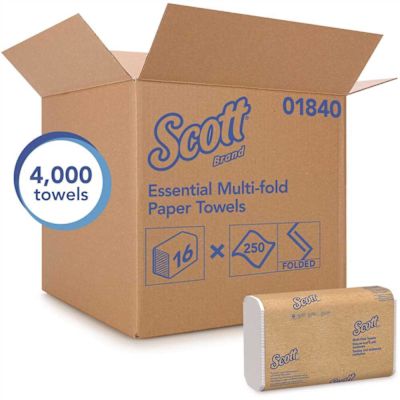Scott Absorbency Pockets White Multi-Fold Paper Towels (16 Clips/Case, 250-Sheets/Clip, 4,000 Towels/Case)
