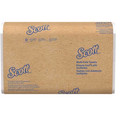 Scott 7 in. x 9.25 in. multi-fold Paper Towels Absorbency Pockets, White (255-Sheets/Pack, 16-Packs/Case, 4,080 Towels/Case)