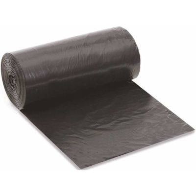 Renown Can Liner, 60 Gal., .9 Mil, Low-Density, Black, 38" X 58", 100/Case