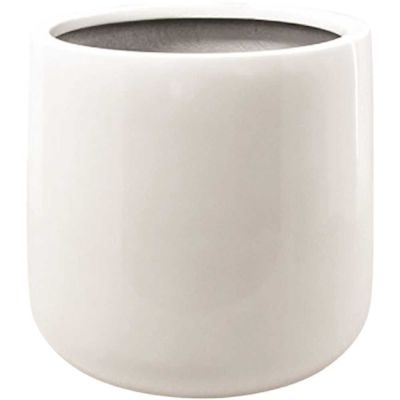 PotteryPots 16 in. x 20 in. Shiny White Fiberstone Rectangular Planter