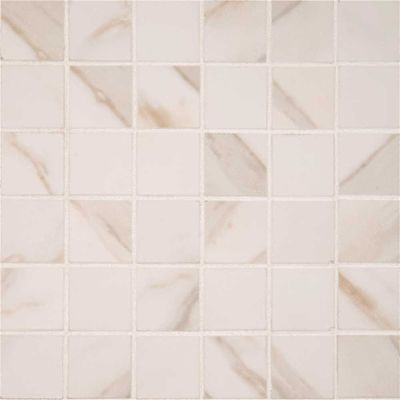MSI Pietra Calacatta Ivory 2 in. x 2 in. Polished Porcelain Patterned Look Wall Tile (8 sq. ft./Case)