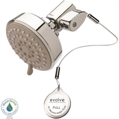 ShowerStart 3-Spray Pattern with 1.5 GPM 3.25 in. Massage Fixed Shower Head with Hot Water Saving TSV in Chrome 20-Pack