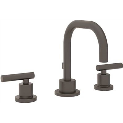 Symmons Modern 8 in. Widespread 2-Handle Bathroom Faucet with Drain Assembly in Matte Black