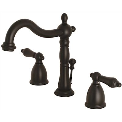 Kingston Brass Victorian 8 in. Widespread 2-Handle Bathroom Faucet in Matte Black