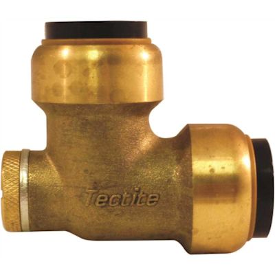 Tectite 3/4 in. Brass Push-To-Connect 90-Degree Elbow with Drain/Vent