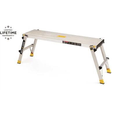 Gorilla Ladders 4 ft. x 12 in. x 20 in. Aluminum Slim-Fold Work Platform, 300 lbs. Load Capacity