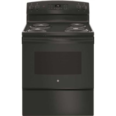 GE 30 in. 4 Burner Element Free-Standing Electric Range in Black