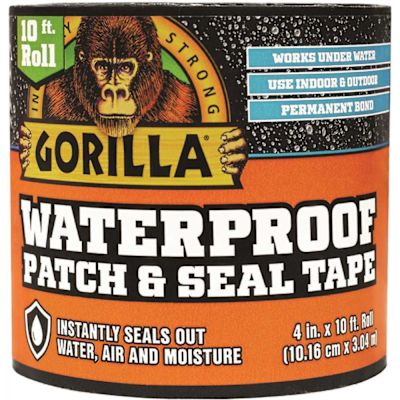 Gorilla 10 ft. Waterproof Patch and Seal Tape Black (4-pack)