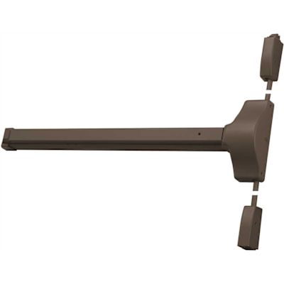 Yale Surface Vertical Rod Exit Device Satin Bronze Painted Fire Rated