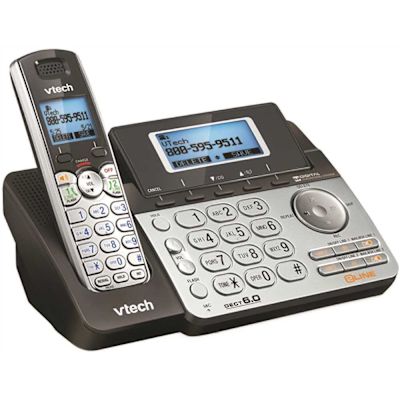 VTech Cordless 2-Line Phone System with Digital Answering System, Single-Handset System
