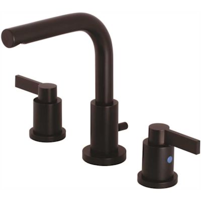 Kingston Brass Emilia 8 in. Widespread 2-Handle High-Arc Bathroom Faucet in Matte Black