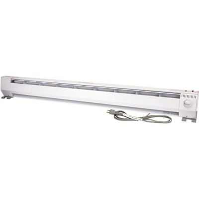 KING KP Portable 5 ft. 120-Volt 750-Watt/1500-Watt 2-Stage Eco Baseboard Heater in White