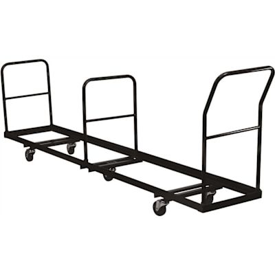 Carnegy Avenue Steel 4-Wheeled Folding Chair Dolly in Black