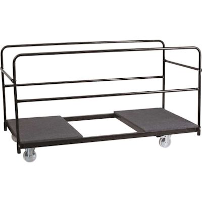 Carnegy Avenue Steel 4-Wheeled Folding Chair Dolly in Black