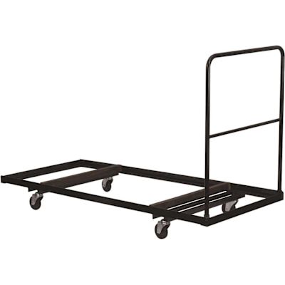Carnegy Avenue Steel 4-Wheeled Stack Chair Dolly in Black