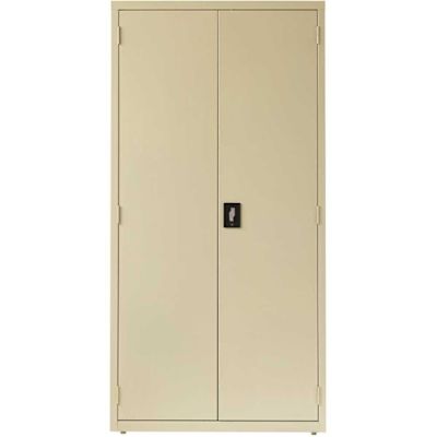 Hirsh 36 in. W x 72 in. H x 18 in. D 5-Shelf Steel Freestanding Storage Cabinet in Putty