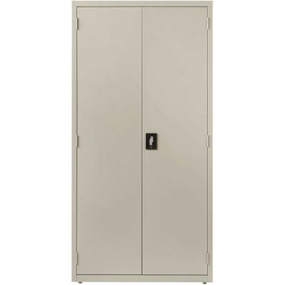 Hirsh 36 in. W x 72 in. H x 24 in. D 5-Shelf Steel Freestanding Storage Cabinet in Light Gray