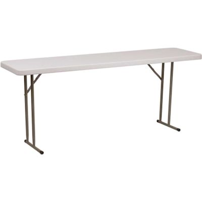 Carnegy Avenue Kathryn 72 in. Granite White Plastic Tabletop Metal Frame Training Folding Table