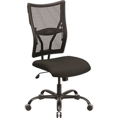 Carnegy Avenue Fabric Adjustable Height Ergonomic Task Chair in Black