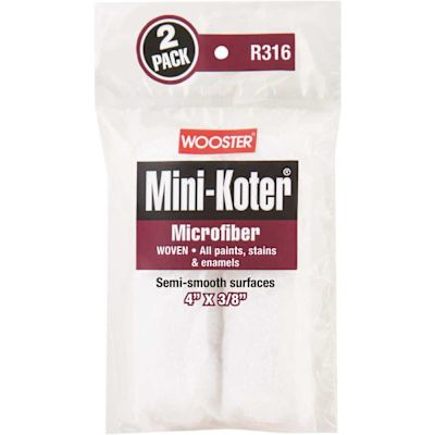 Wooster 4 in. x 3/8 in. Mini-Koter Microfiber Roller (2-Pack)
