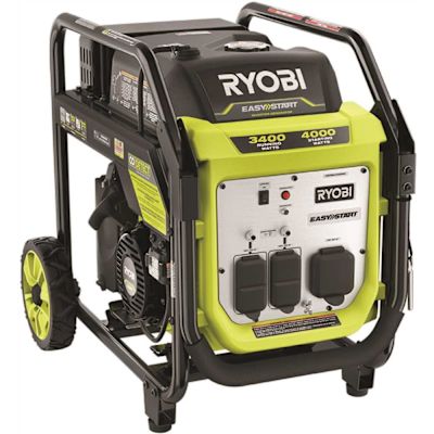 RYOBI 4000-Watt Recoil Start Gasoline Powered Digital Inverter Generator with CO Detect Shutdown Sensor