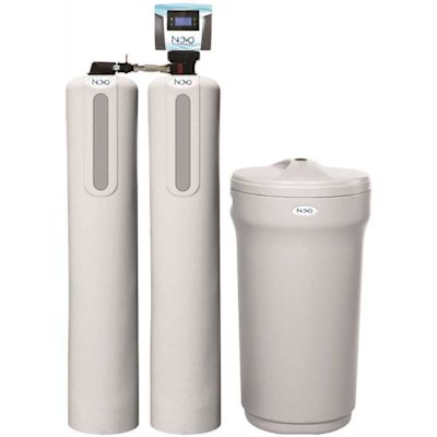 NOVO 489 Series Whole House Water Softener Taste Odor KDF Water Filtration System with NVO489UFHTOK-150 Gray Tanks