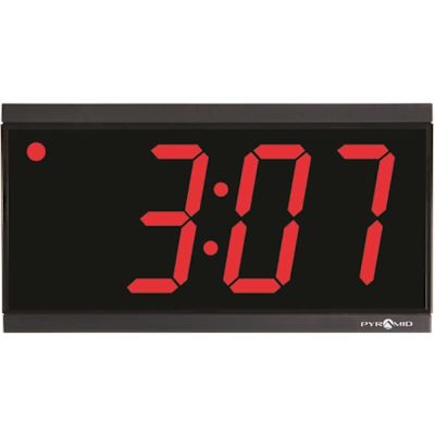 Pyramid Time Systems 4 in. Red LED Numeral Hour/Minute Digital Wall Clock