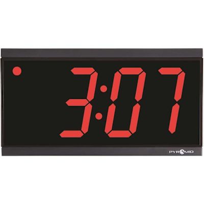 Pyramid Time Systems RF Wireless Synchronized LED 4 in. Digit Hour/Min Digital Clock