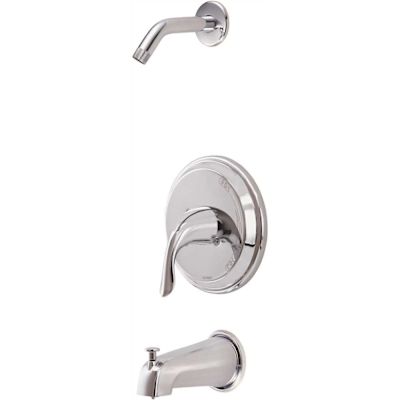 Gerber Viper 1-Handle Tub and Shower Trim Kit in Chrome without Showerhead with Treysta Cartridge (Valve Not Included)