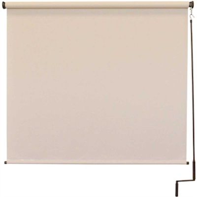 SeaSun Redondo Cream Cordless Outdoor Patio Roller Shade 48 in. W x 96 in. L