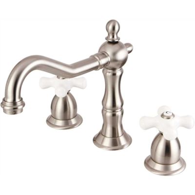Kingston Brass Vintage 8 in. Widespread 2-Handle Bathroom Faucet in Brushed Nickel