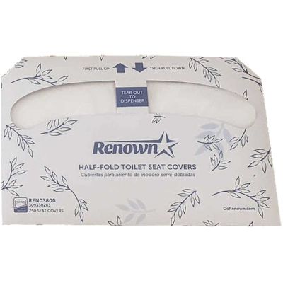 Renown Half-Fold Toilet Seat Paper Cover-Virgin