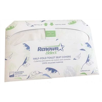 Renown Half-Fold Toilet Seat Paper Cover-Recycled