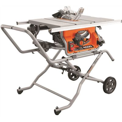 RIDGID 15 Amp 10 in. Portable Corded Pro Jobsite Table Saw with Stand