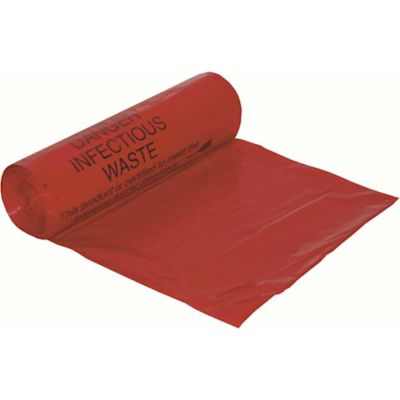 Hospi-Tuff 30 X 43 In. 23 Gal. 1.25 Mil Red Biohazard Can Liner, Case Of 200