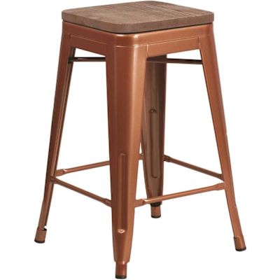 Flash Furniture 24 in. Copper Bar Stool