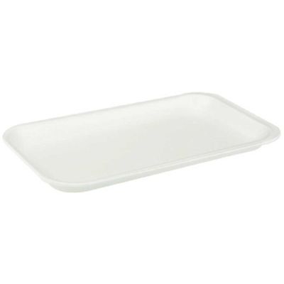Pactiv 17S 8.3 in. x 4.8 in. x .60 in. Foam White Tray (1000 per Case)