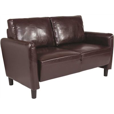 Flash Furniture Brown Leather Loveseat