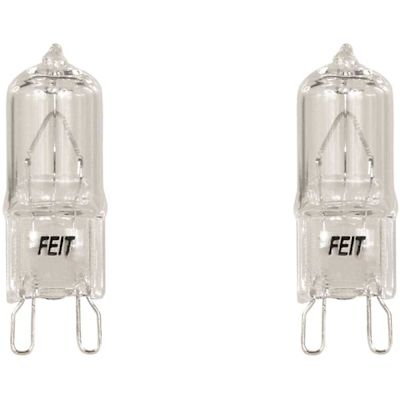 Feit Electric 40-Watt T4 Dimmable G9 Halogen 3000K Bright White (2-Pack) BI-Pin Base Decorative Light Bulb