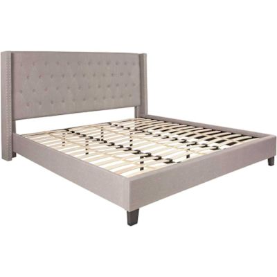 Carnegy Avenue Light Gray King Platform Bed