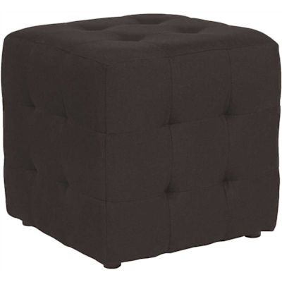 Carnegy Avenue Black Fabric Ottoman